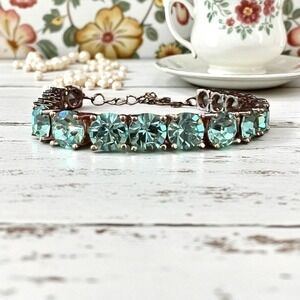 Rare‎ Park Lane Mint Impression Bracelet Women's Gold Tone Mint Green